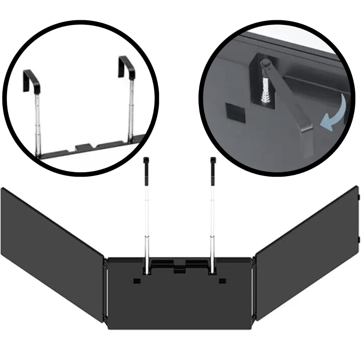 Espejo de Bolsillo con Ganchos Multiusos